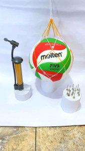 Bola Volley Voli Volly Molten Gratis Pompaan Jaring Pentil Kumplit Pres Embos Berkualitas Empuk