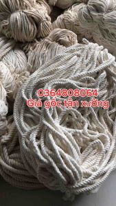Dây Thừng Se Macrame Cotton 1 Xoắn (2mm 3mm 4mm 5mm6mm7mm 10mm…) Màu Kem Trắng Ngà
