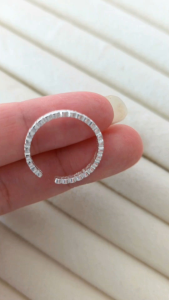 Elegan Jewellery S925 Sterling Silver Lava Cube Texture Ring