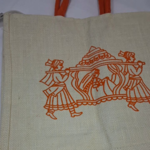 Plain Medium Jute Tote Bag - Eco-Friendly Reusable Shopping Handbag