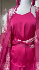 [ HÀNG ORDER - KHÔNG SẴN ] SET ÁO DÀI TỨ THÂN NỮ HỒNG SEN MẶC ĐI BIỂU DIỄN  SỰ KIỆN