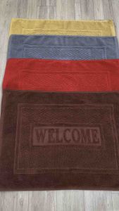 Thảm chân khách sạn logo WELCOME 100% cotton dày dặn thấm hút tốt màu sắc sang trọng