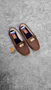 Alex Shoes Womens A Buckle Design Nubuck Real Leather Flat Loafers Shoes Made in Marikina