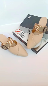 Mecca Cream Sandal Mules Wanita