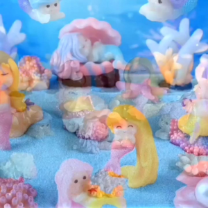 New Style Coral Mermaid Resin Mini Ornaments Fish Tank Decoration Micro Landscape Creative Home Decoration Accessories