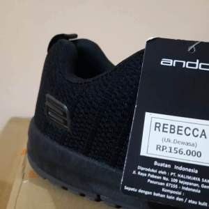 Sepatu Ando REBECCA Hitam/hitam Size 37-40