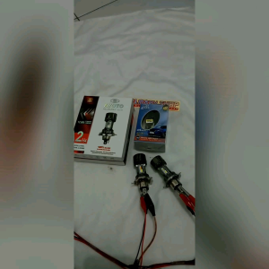 SEPASANG ! Lampu Utama LED Mobil Truk 24v 24 Volt AYOTO A2-H4 Warna Putih Kuning PNP 45 Watt Motor HI LOW SUPER TERANG