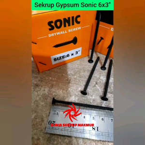 (50 pcs) Sekrup Gypsum 6x3" / Skrup Gipsum Hitam 7.5CM
