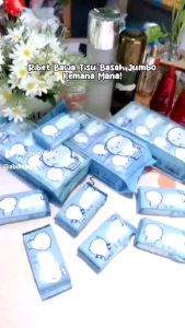 64 pcs Tissue BASAH BAYI 64pcs PORTABLE WET WIPE MINI TISU BASAH TRAVEL PACK