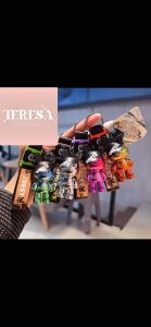 【TERESA】A164 Color Block Bunny Keychain | Rantai Kunci Arnab Kartun Bergaya Warna Blok | 卡通拼色潮酷兔子钥匙扣