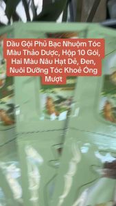 Hộp 10 Gói (30ml x 10 gói) Gội Phủ Bạc Nhuộm Tóc Thảo Dược Tự Nhiên An Toàn Giúp Tóc Lên Màu Chuẩn Đẹp Suôn Mượt