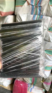 Sedotan Hitam Steril Lurus/Sedotan Hitam plastik satu-satu