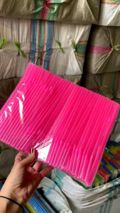 Sedotan Tekuk Pink tidak bergaris/Sedotan Esteh/Sedotan Jualan