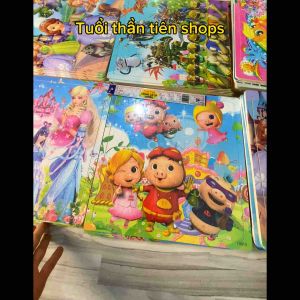 Tranh ghép hình 200 miếng loại lớn 45x30cm Siêu To in hình ngộ nghĩnh bằng gỗ cho bé đồ chơi xếp hình bằng gỗ tranh xếp hình lớn