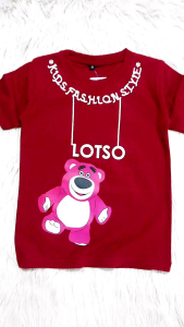 KFS 97 Atasan Baju Kaos Anak Lotso Bear Beruang Stowbery Lucky Cute Laki laki Perempuan Cotton 30s Baby&Kids 6 Bulan Sampai 10 Tahun t-shirt Kids Fashion Style