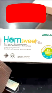 [NT2025] Gula Kesihatan Zhulian/ HomsweetPlus Mixed Erythritol with Crystalline Fructose & Sucralose (2 g X 100 sachets)