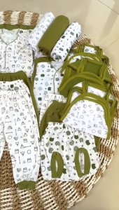 paket komplit perlengkapan bayi NEWBORN seri olive SNI