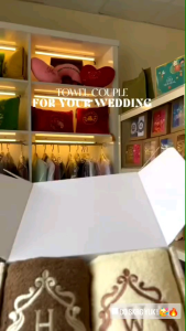 Handuk Seserahan Ready Bordir Premium Kado Buket Bouquet Bunga Pernikahan Wedding Hampers- CASTLE