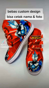 sepatu anak karakter Spiderman gratis cetak nama & foto