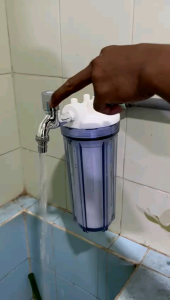 PAKET FILTER AIR KRAN / KERAN LENGKAP TAHAP 1 AIR KOTOR KUNING LUMUT LUMPUR PAM PDAM SUMUR BOR BLUE