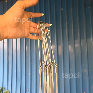 ลวดแขวนกระถาง 4 สาย มีหลายขนาด ลวดอย่างดีแข็งแรงทนทาน ลวดสี่ขา สำหรับแขวนกระถาง แขวนกระเช้า