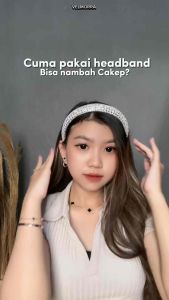 Headband Viviene Bando Korea Bandana Lebar Manil Kristal Berlian Mewah by Velmorra