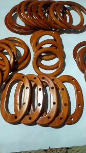 Handle Tas Kayu Bulat: Ring Kayu & Bahan Kerajinan