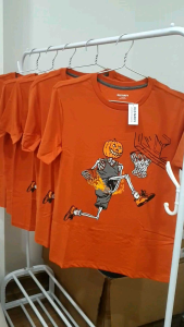 [Old Navy Chính Hãng] Áo Thun Cotton Nam Bé Trai Lớn Cổ Tròn Tay Ngắn Áo Phông Chất Mềm Mịn Bí Đỏ Cam Cà Rốt Trangnauth F284