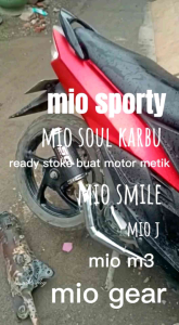 Knalpot racing pnp buat pemakaian motor Yamaha Mio Sporty Mio Smile Mio Soul karbu Old SC Slincer Karbon Leher Crom
