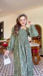 Long dress smoke korean/long dress smoke depan/gamis smoke