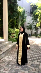 Abaya Hitam Exclusive Aminah Busui Jetblack Saudi Premium Modis Kekinian