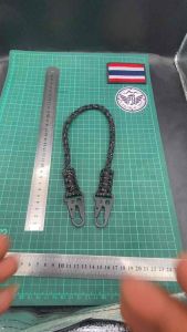สายกระเป๋า สายคล้องมือกันสิ่งของร่วงหล่น ถักเชือก paracord 4mm. ตะขอเกี่ยวโลหะผสมเหล็กอย่างดี