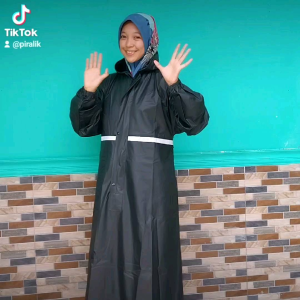 Jas Hujan Mantol Model Gamis Navy Hitam Moka Army
