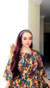 Gamis Dress Wanita Kekinian Semuk Bunga Mayung 4 Meter Katun Rayon Casual By Jh20