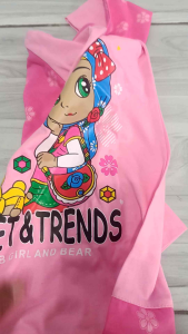 BAJU GAMIS KAOS ANAK PEREMPUAN STELAN HIJAB