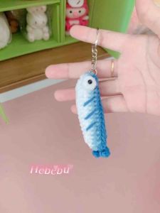 Móc khóa Cá Muối bẻ tanh tách handmade giải trí - Grilled fish keychain