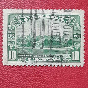 Prangko Kanada Kuno 10 Cents Windsor Castle Tahun 1935 USED