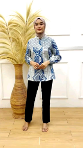 Blouse Batik Wanita Terbaru 2023 & Atasan Batik Kantoran Modern