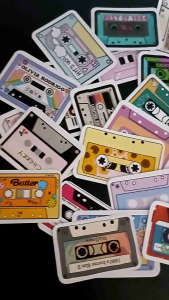 50pcs Cassette Tapes • Sticker Pack • Waterproof • Scratchproof