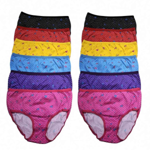 6pcs/12pcs Girls Polka Dot Floral Panties Bundle 👧 | Soft Cotton Blend Briefs 13-16 Years | Cute Printed Teens Underwear