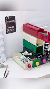 多巴胺抽屉收纳盒 (1套4个) Dopamine Drawer Storage Box#多巴胺抽屉收纳盒平时收纳一些小杂物。小物件都很方便✨。还好看🌈.抽屉收纳盒✨.