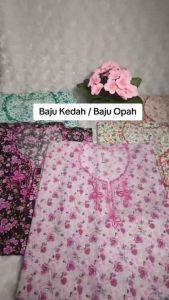 BAJU OPAH | BAJU KEDAH BAJU MALAM BERINAI ( DEWASA) S-2XL READY STOCK Blouses Tops Shirts Kain Lembut