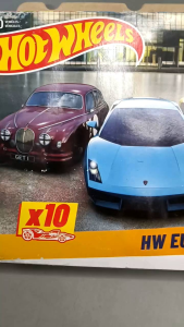 Authentic Hot Wheels HW European Race Cars Diecast 1:64 Scale Car 10-Pack by Mattel