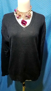 ATASAN WANITA BAJU RAJUT HITAM(SIRMIONE) 566