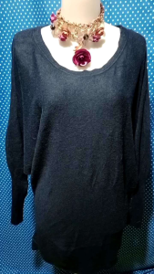 ATASAN WANITA RAJUT NAVY(CHIP CLIP) 568