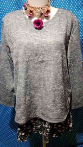 Atasan Wanita Rajut Grey 573