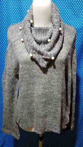 Atasan Wanita Rajut Grey MAIBITO 574