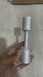 FITING SAMBUNG LAS SETENGAH FITTING 1 2 SELANG AC MOBIL ALUMUNIUM PITI