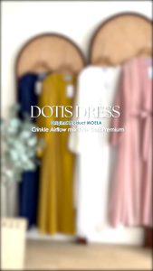 DRESS PESTA PREMIUM CRINKLE AIRFLOW MIX TULLE DOTS HQ / DOTIS DRESS BY MOELA