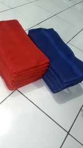 Paket hemat (ISI 5PCS BIRU MERAH) Handuk katun polos barbershop traveling jogging Handuk sport